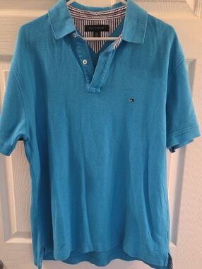 Tommy Hilfiger Turquoise Blue Polo Shirt
